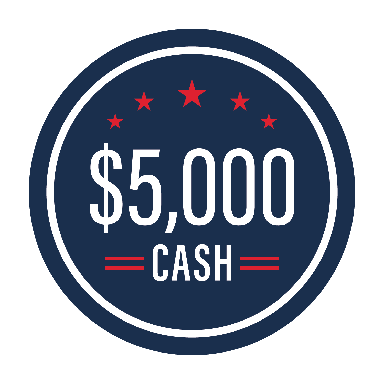 $5,000 Cash Grand Prize